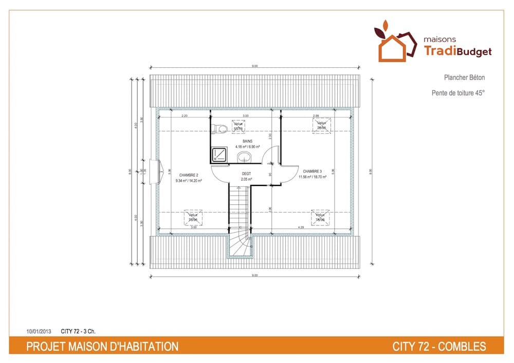 Plan  demeure city cosy 72 etage