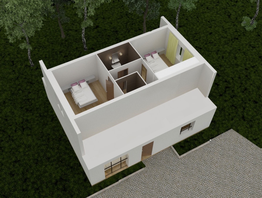 Tradibudget maison traditionnelle Axonometrie 3D maison agathe etaj