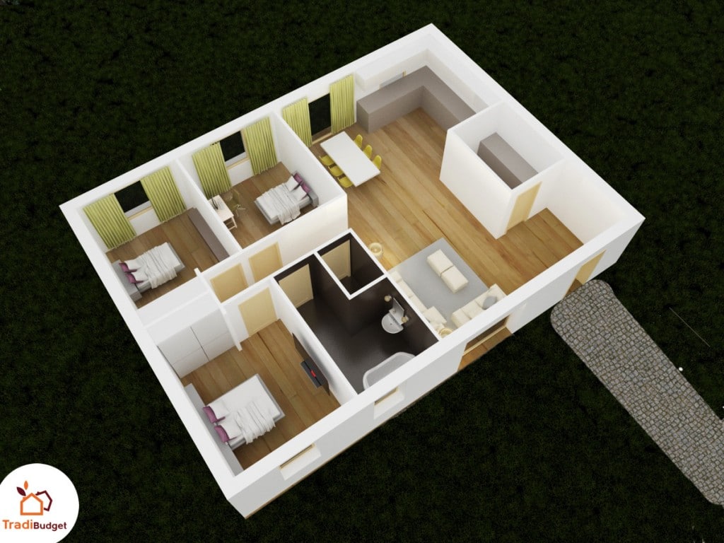 axonometrie 3D plan design 86